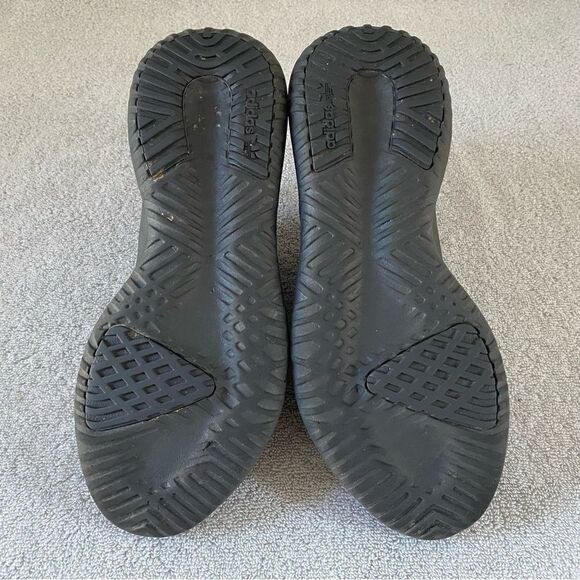 Adidas Mens 6.5 Womens 7.5 Tubular Running Shoes AC8424 Shadow Black Gold - Picture 6 of 7